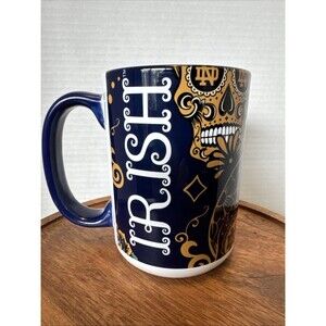 Notre Dame Fighting Irish  Dia De Los Muertos 12 OZ Mug Blue Gold